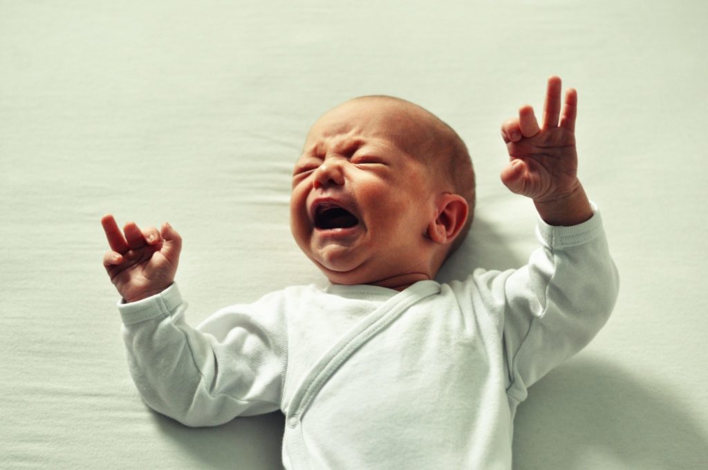 A screaming baby - traumatherapy for children may be necessary if this occurs too frequently